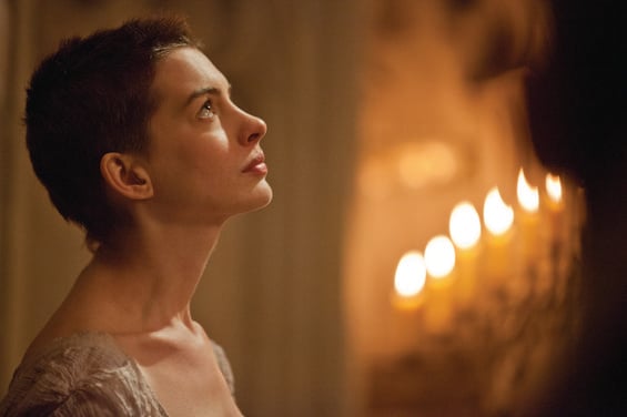 Les Miserables Anne Hathaway ANNE HATHAWAY as Fantine in "Les Misérables", the motion-picture adaptation of the beloved global stage sensation seen by more than 60 million people in 42 countries and in 21 languages around the globe and still breaking box-office records everywhere in its 28th year. Photo Credit: Laurie Sparham Copyright: © 2012 Universal Studios. ALL RIGHTS RESERVED.