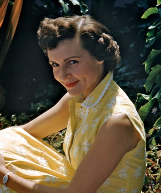 A rare 1954 color image of Betty White, who was already a beloved TV personality. Credit: Courtesy of PBS "Pioneers of Television" Producer: Boettcher Trinklein Productions A rare 1954 color image of Betty White, who was already a beloved TV personality. Credit: Courtesy of PBS "Pioneers of Television" Producer: Boettcher Trinklein Productions
