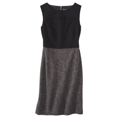 Merona Women's Sleeveless Ponte Shift Dress in Boucle/Black or Jacquard/Black. Target