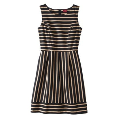 Merona Women's Ponte Stripe Dress in Black or Xavier Navy. Target.com