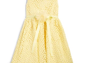 Us Angels Little Girl's Daisy Illusion Dress in yellow