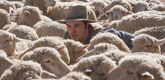 Film Title: A Million Ways to Die in the West SETH MACFARLANE directs, produces, co-writes and plays the role of the cowardly sheep farmer Albert in "A Million Ways to Die in the West". Photo Credit: Lorey Sebastian Copyright: © 2014 Universal Studios. ALL RIGHTS RESERVED. SETH MACFARLANE directs, produces, co-writes and plays the role of the cowardly sheep farmer Albert in ?A Million Ways to Die in the West?.