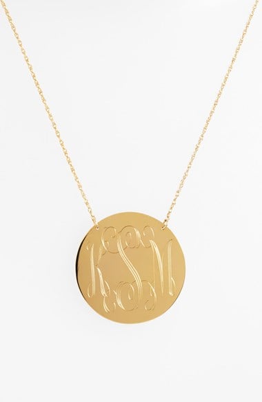 Nordstrom Anniversary Sale Moon and Lola Personalized Script Monogram Pendant Necklace (Online Only)
