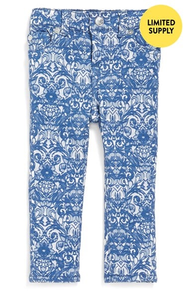 7 For All Mankind Jacquard Skinny Jeans (Baby Girls) (Online Only) in Moroccan Blue Jacquard. Nordstrom Anniversary Sale