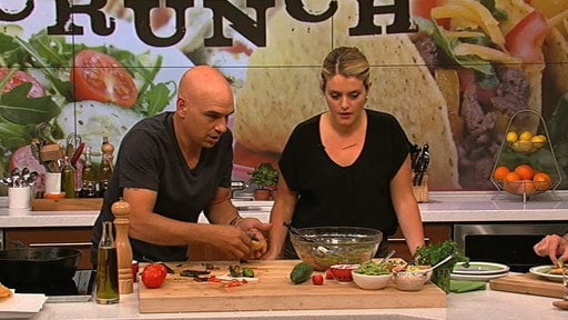 Chef Michael Symon and Daphne Oz make chef Michael's puffy taco recipe on "The Chew" on the Wednesday, September 10th episode!