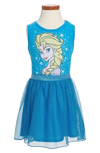 'Disney's Frozen - Starry Elsa' Sleeveless Dress (Toddler Girls, Little Girls & Big Girls) in Turquoise