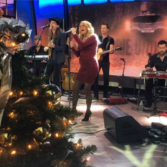 Country superstar and mom-to-be Carrie Underwood sings her hit song "Blown Away" on the "Today" show on Thursday, January 1, 2015! Happy New Year!!! Image courtesy of Instagram.com/TodayShow