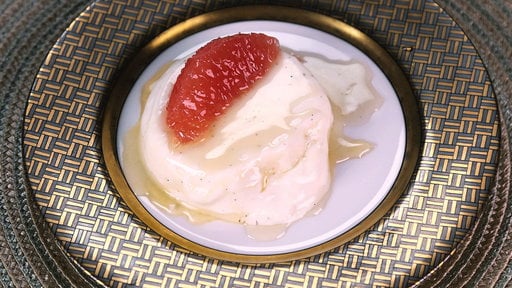 Chef Michael Symon shows Molly Sims how to make his Grapefruit Panna Cotta on the Wednesday, January 7th episode of "The Chew"!