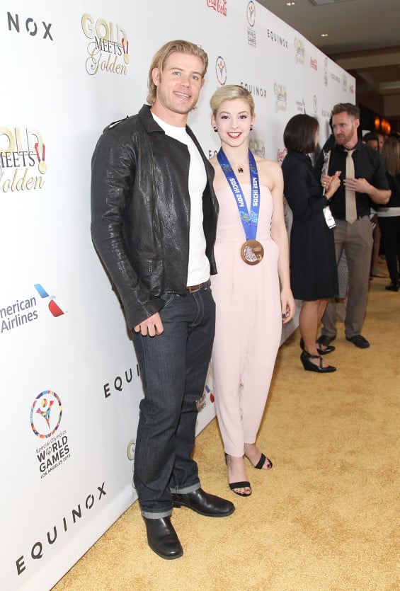 LOS ANGELES, CA - FEBRUARY 21: Actor Trevor Donovan (L) and Olympic Figure Skater Gracie Gold attend CW3PR presents Gold Meets Golden at Equinox Sports Club on February 21, 2015 in Los Angeles, California. (Photo by Rachel Murray/Getty Images for CW3PR Gold Meets Golden)
