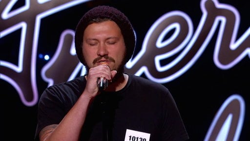 Mark Andrew sings Bon Iver's "Skinny Love" on American Idol.