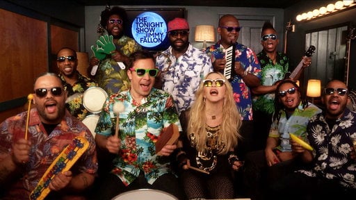 Watch Jimmy Fallon, Madonna and the Roots Sing Madonna's 1983 hit song "Holiday" with Classroom instruments in the Tonight Show Music Room.