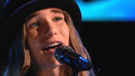 The Voice season 8 episode 19 top 10 perform: Sawyer Fredericks sings the Goo Goo Dolls 1998 hit song "Iris".