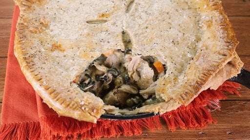 Learn how to make the salt 'n' pepper chicken pot pie that chef Carla Hall, Clinton Kelly, and actress Yvette Nicole Brown made on "The Chew" on Thursday, May 14, 2015.