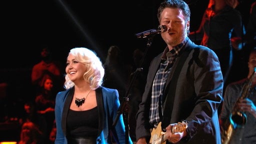 The Voice Season 8 Finale Top 4: Meghan Linsey and Coach Blake Shelton sing Aretha Franklin's "Freeway of Love" on Monday, May 18th.