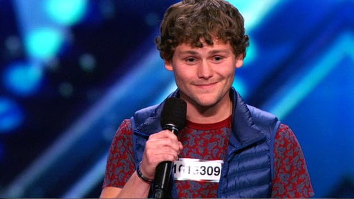 Video: Watch America's Got Talent Season 1 Premiere Episode 1. See inspiring comedian Drew Lynch's standup routine. Drew developed a speech impediment after experiencing a concussion during a softball game. See how he inspired Howie Mandel and will be be heading to the live rounds!