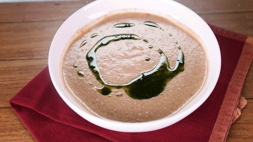 Chef Michael Symon shows you how to make an amazing gazpacho with toasted almonds and cilantro pesto on "The Chew"!