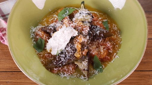 Learn how to make the delicious grilled Japanese eggplant with fresh tomato sauce that Clinton Kelly made on "The Chew" on Thursday, June 11, 2015.