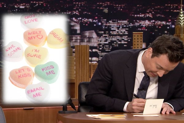 Watch Tonight show host Jimmy Fallon write his weekly thank you notes to former President Barack Obama, Jeff Sessions, Dominos pizza, candy hearts and more on the Friday, February 10, 2017 episode of the Tonight show.