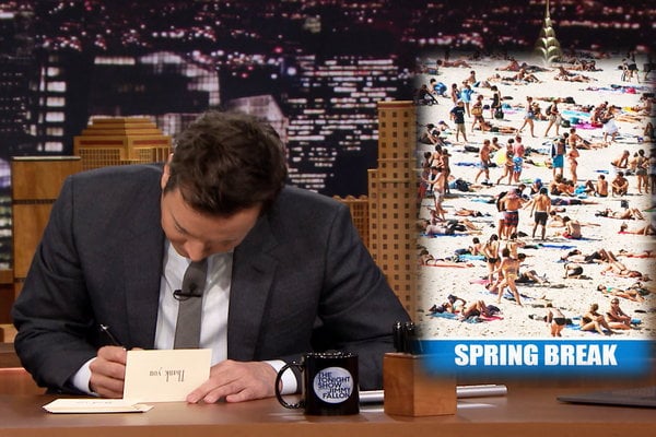 Watch Jimmy Fallon write thank you notes to spring break, Peyton Manning running for senate, March Madness, Costco, the movies "Chips", "Life", Chris Christie and more on the Friday, March 24, 2017 episode of the Tonight Show Starring Jimmy Fallon.