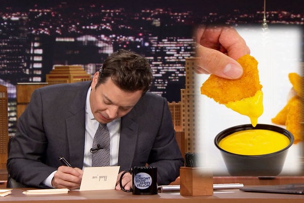 Watch Jimmy Fallon write thank you notes to Taco Bell naked chicken chips, Kentucky Derby mint juleps and more on the Friday, May 5, 2017 episode of the Tonight show.