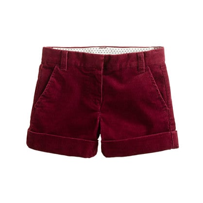 Girls' stretch cord short in Crimson Maple. J.Crew