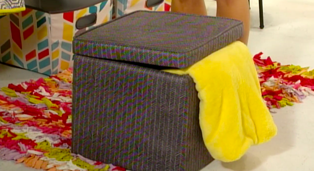 OTTOMAN DECLUTTERING ENTERTAINING GUESTS