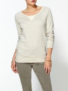 Hive & Honey Solid Sweatshirt in Cream. Piperlime