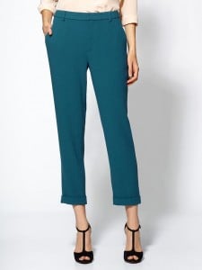 Pim + Larkin Stretch Crepe Suiting Pant in Teal. Piperlime