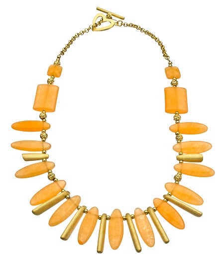 GALA by Daniela Swaebe Tribal Orange Quartzite Necklace. Max&Chloe