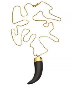 Naomi Gray Designs Onyx Horn Statement Necklace in Black. Max&Chloe