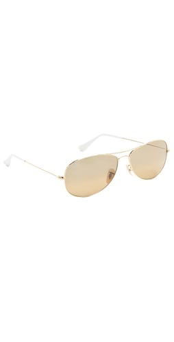 Ray-Ban New Classic Aviator Sunglasses in Arista/Crystal Brown Mirror. Shopbop