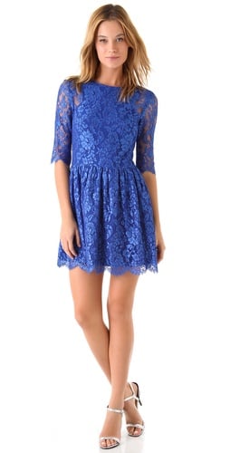Nicholas Tia Lace Dress with V Back in the season's hottest color: cobalt blue! SHOPBOP