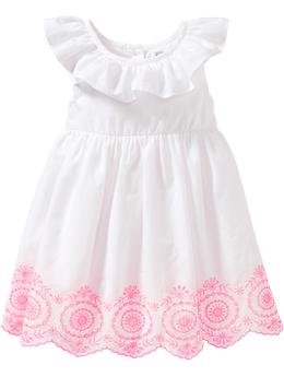 Easter Old Navy Ruffled Embroidered-Hem Dresses for Baby
