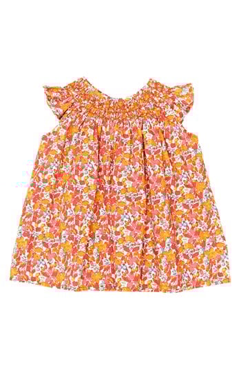 Peek 'Evelyn' Dress (Baby Girls) in Orange.