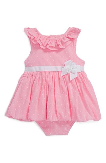 Little Me 'Swiss Dot' Dress (Baby Girls)