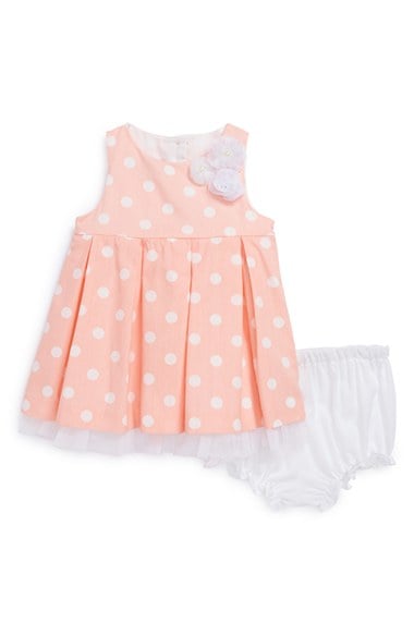Pippa & Julie Polka Dot Dress (Baby Girls)