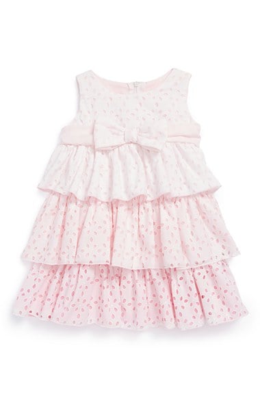 Biscotti 'Eyelet Blush' Tiered Dress (Baby Girls)