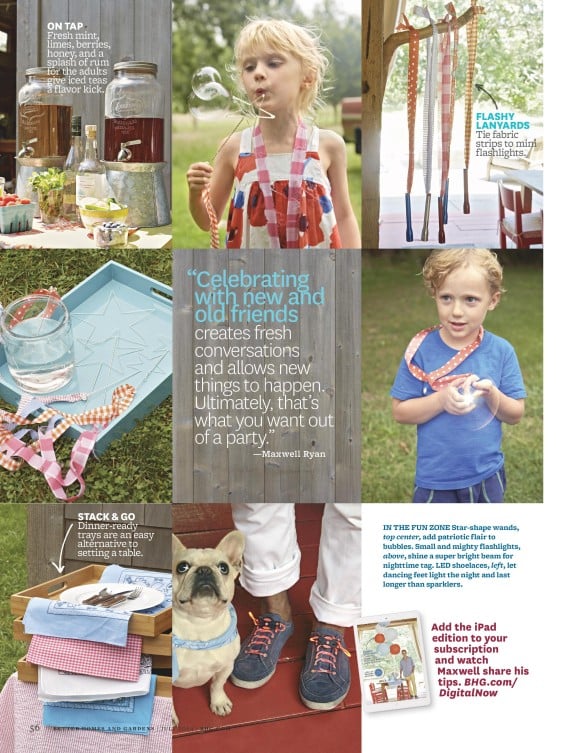 Kids enjoy the Fourth of July festivities at Maxwell Ryan's Long Island abode. Image courtesy of Better Homes and Garden