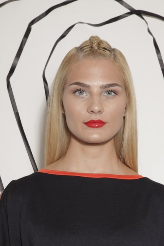 DIY Sleek Center Braid Hair Tutorial. This is perfect for wedding season!