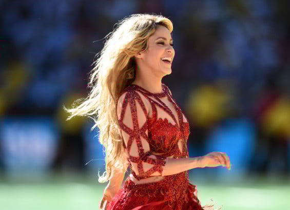 RIO DE JANEIRO, BRAZIL - JULY 13: Singer Shakira is seen after performance in the closing ceremony prior to the 2014 FIFA World Cup Brazil Final match between Germany and Argentina at Maracana on July 13, 2014 in Rio de Janeiro, Brazil. (Photo by Matthias Hangst/Getty Images for Sony)