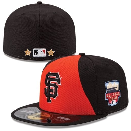 San Francisco Giants New Era Authentic Collection All-Star Game Diamond Era On-Field 59FIFTY Hat with 2014 All-Star Patch - Orange/Black