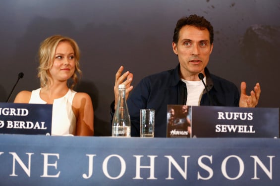 BERLIN, GERMANY - AUGUST 21: Actress Ingrid Bolso Berdal and actor Rufus Sewell attend the press conference of Paramount Pictures 'HERCULES' at Hotel Adlon on August 21, 2014 in Berlin, Germany. (Photo by Andreas Rentz/Getty Images for Paramount Pictures)