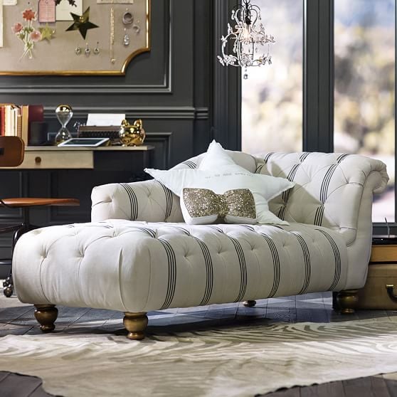 The Emily & Meritt Ticking Stripe Chaise