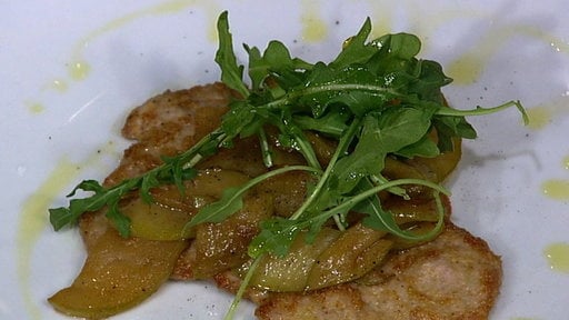 Learn how to make Chef Mario Batali and Daphne Oz's almond crusted scallopini with apples and arugula recipe, as seen on "The Chew" on Tuesday, September 2, 2014! Extreme Weight Loss Chris Powell, Candace Rose