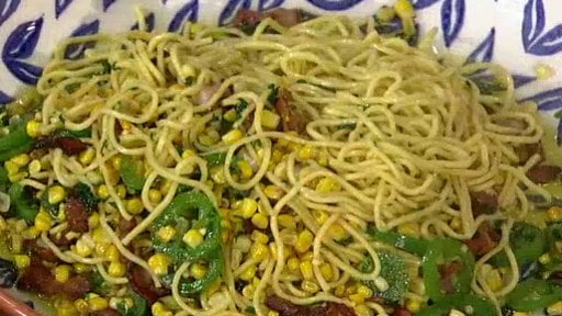 Chef Michael Symon's spaghetti with corn, bacon and jalapeño recipe from "The Chew"!