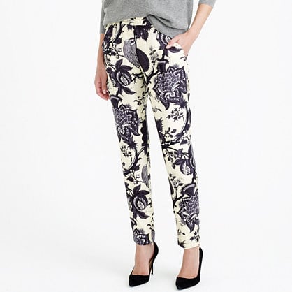 J.Crew COLLECTION NOIR FLORAL PANT item b1457 in Black