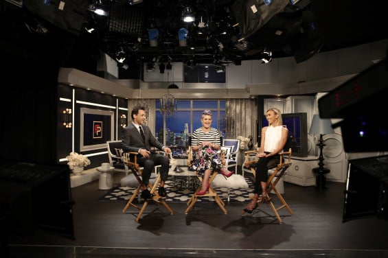 E! pays tribute to comedienne and fashion icon, Joan Rivers. FASHION POLICE -- "Fashion Police: Celebrating Joan" with Kelly Osbourne, Giuliana Rancic, and George Kotsiopoulos. Photo by: (Tyler Golden/NBC) Fashion Police