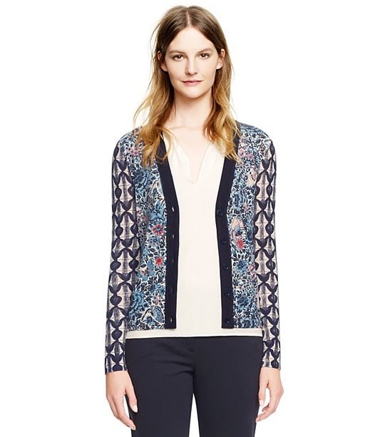 Tory Burch Kensington Cardigan BLUE LAKE KYOTO SWEATER A/ SUMO A/ HELMU