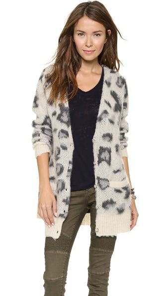Free People Out Of Africa Cardigan in Snow Leopard