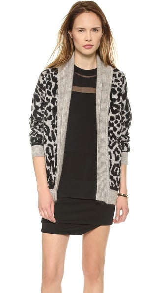 IRO Stema Leopard Spot Cardigan in Beige